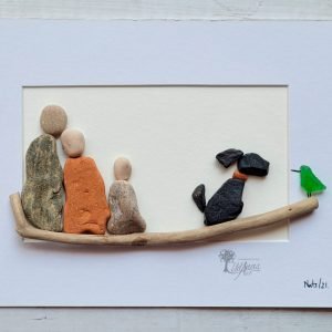 Cuadro con piedras Familia con piedras