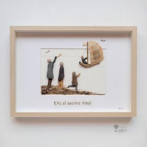 Cuadro con piedras Ets el nostre timó