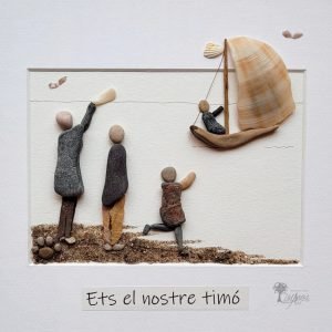 Cuadro con piedras Ets el nostre timó