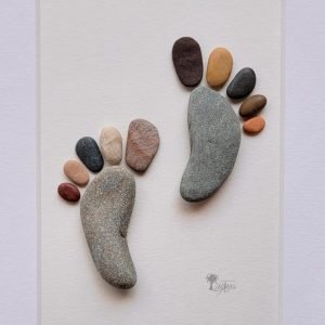Cuadro con piedras Huella con piedras
