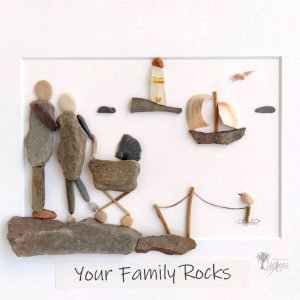 Cuadro con piedras Your family rocks