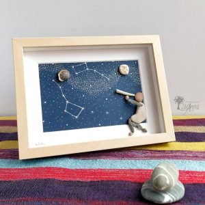 Cuadro con piedras Mirando al infinito y más allá