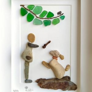 Cuadro con piedras Jugando con Tambo