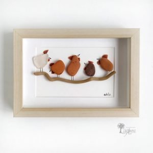 Cuadro decorativo con piedras Friends not food