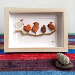 Cuadro con piedras Friends not food