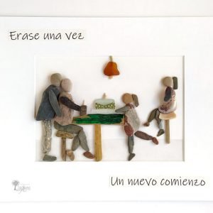 Cuadro con piedras Erase una vez un nuevo comienzo