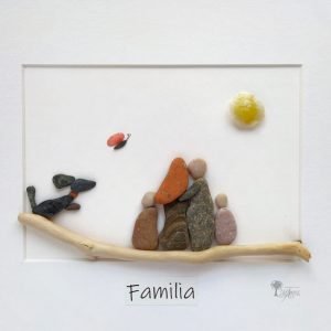 Cuadro con piedras Familia