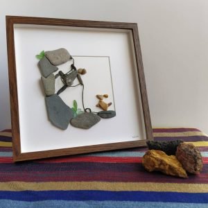 Cuadro con piedras Escalando con Fiona