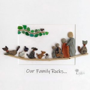 Cuadro con piedras Our family rocks
