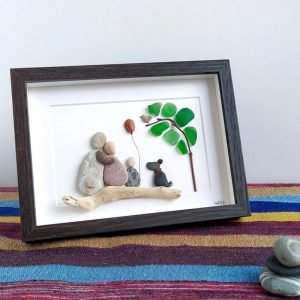 Cuadro con piedras Familia