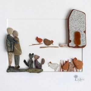 Cuadro con piedras Home sweet home