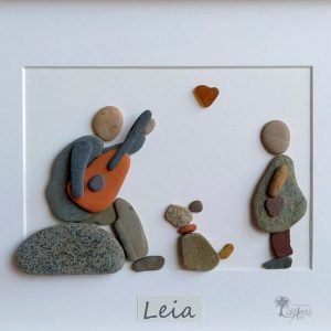 Cuadro con piedras Leia