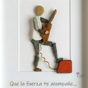 Cuadro decorativo con piedras Que la fuerza te acompañe