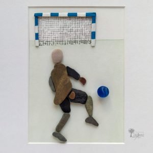 Cuadro decorativo con piedras Jugador de futbol