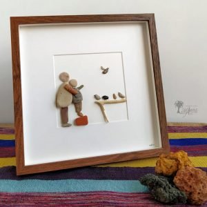 Cuadro con piedras Vuela alto