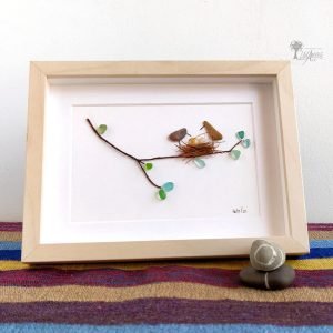 Cuadro con piedras En la dulce espera