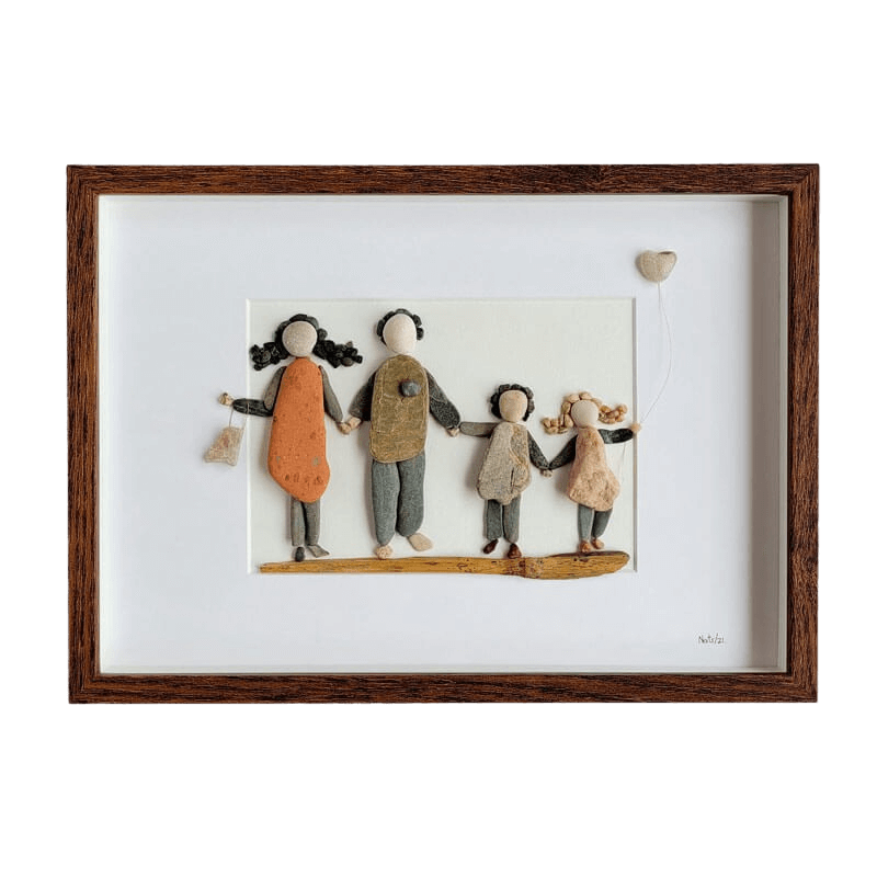 Cuadro con piedras Family