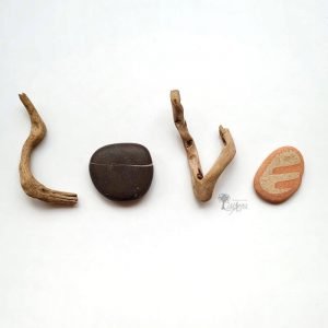 Fotografía de piedras Love