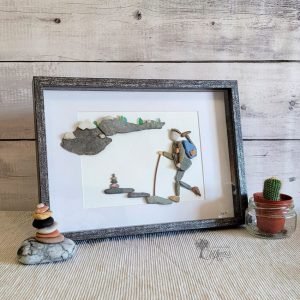 Cuadro decorativo con piedras hecho a mano Jorge mountain