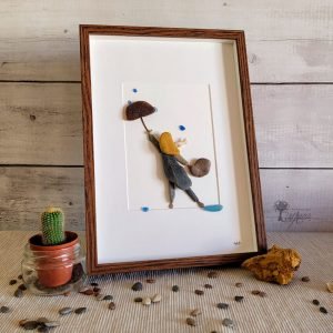 Cuadro con piedras Anhelo en la lluvia