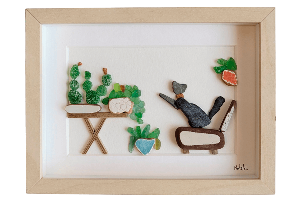 Cuadro con piedras Gactus