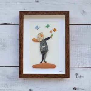 Decoración para el hogar Cuadro con piedras la danza de las mariposas hecho a mano en Barcelona UdanasArt