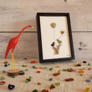 Tengo algo para ti cuadro hecho a mano con piedras UdanasArt